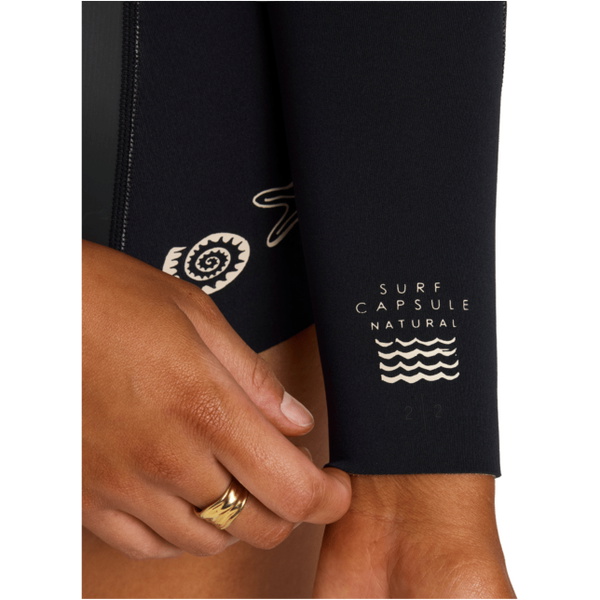 2026 Billabong Womens Salty Dayz 2mm Long Sleeve Springsuit Wetsuit ABJW400136 - Glideskin Black
